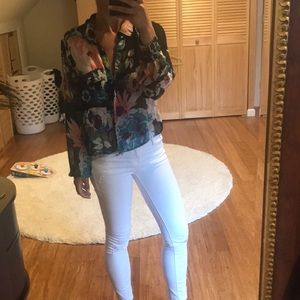 Floral sheer top